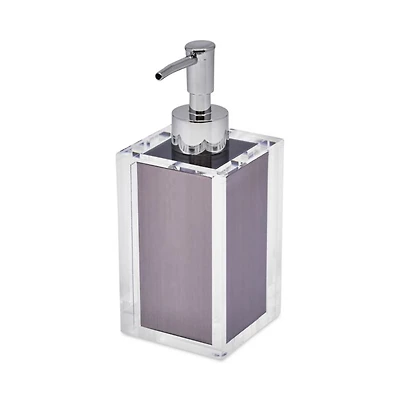 Lucite Soap Dispenser - Silver