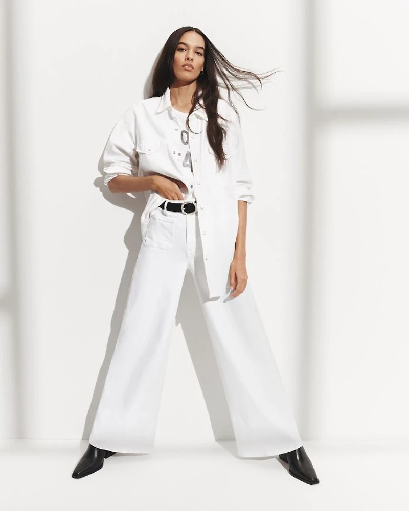 Lil Patch Pocket Undercover Sneak High Rise Wide Leg Jeans Fairest Of Them All