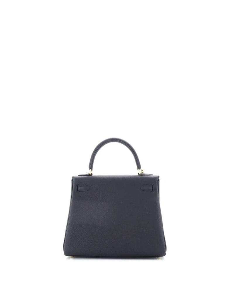 Kelly 25 Handbag Black Togo with Gold Hardware