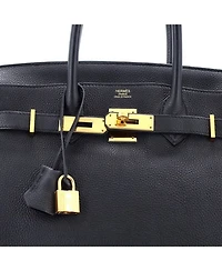 Birkin Handbag Black Togo with Gold Hardware