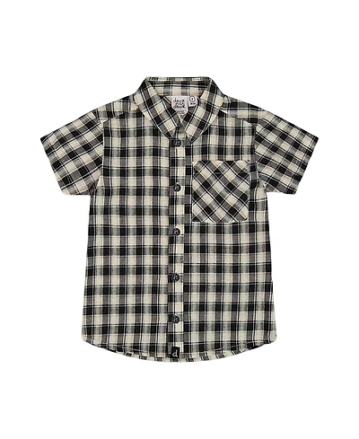 Deux par Boys' Short Sleeve Button Down Shirt - Little Kid