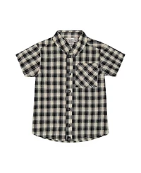 Deux par Boys' Short Sleeve Button Down Shirt - Little Kid