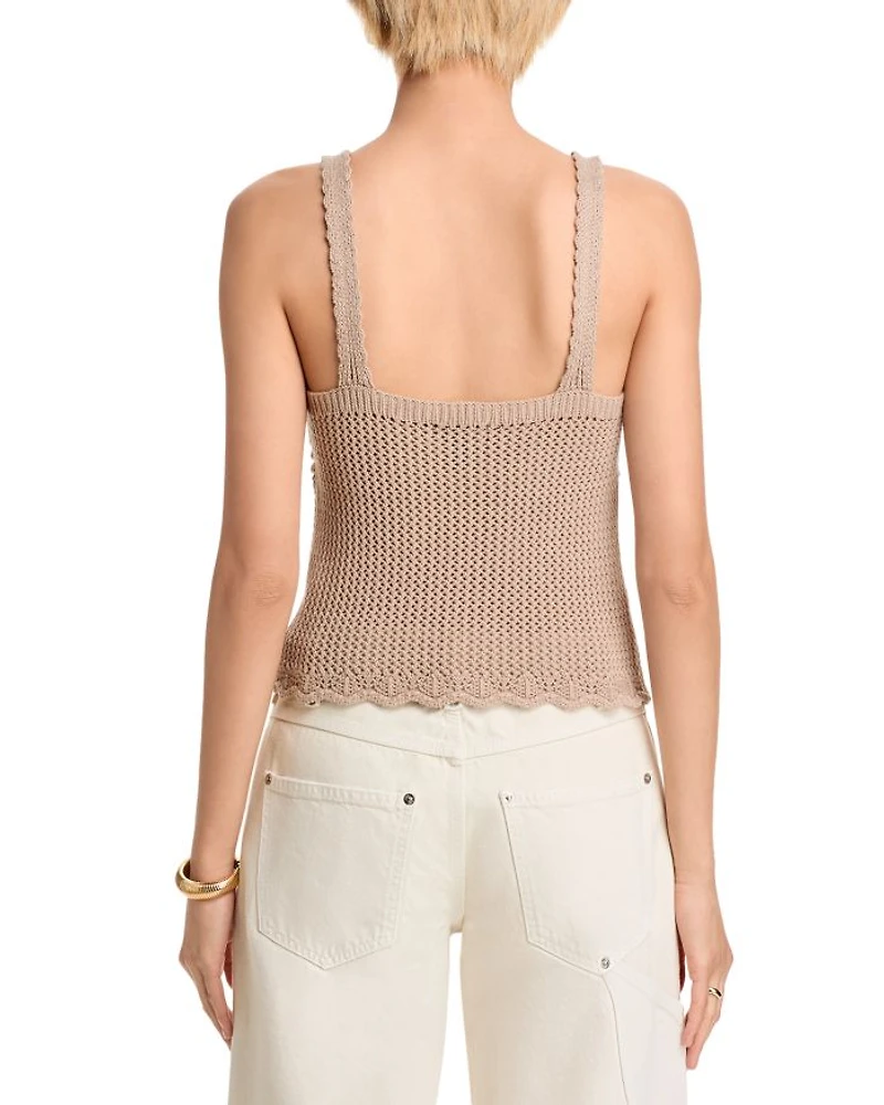 Crocheted Sweater Tank Top - Exclusive