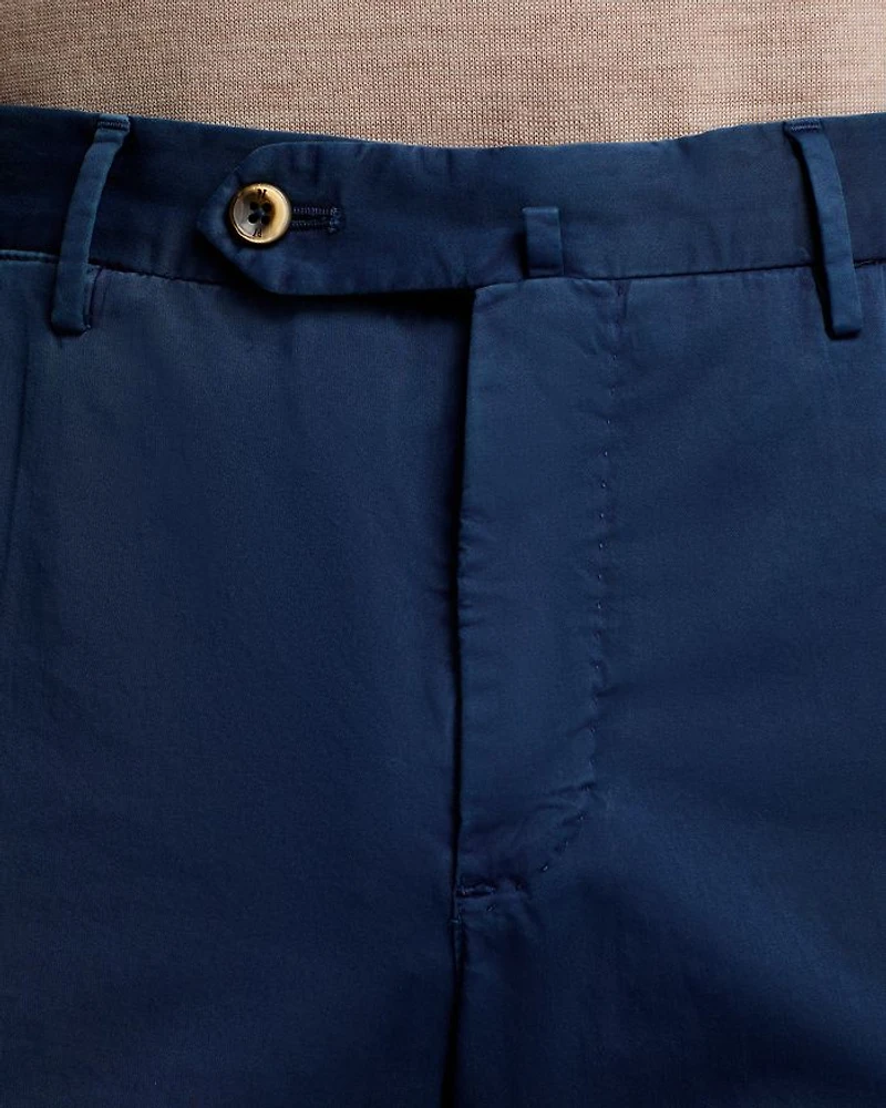 Garment-Dyed Silkochino Slim Fit Pants