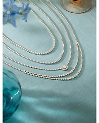 Diamond Classic Tennis Necklaces 14K White Gold, 3.0-7.0 tcw