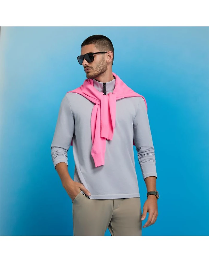 Brushed Back Tech Quarter Zip Pullover