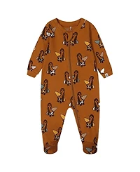 Deux par Deux Boys' Printed Sloths Organic Cotton One-Piece Pajama- Baby
