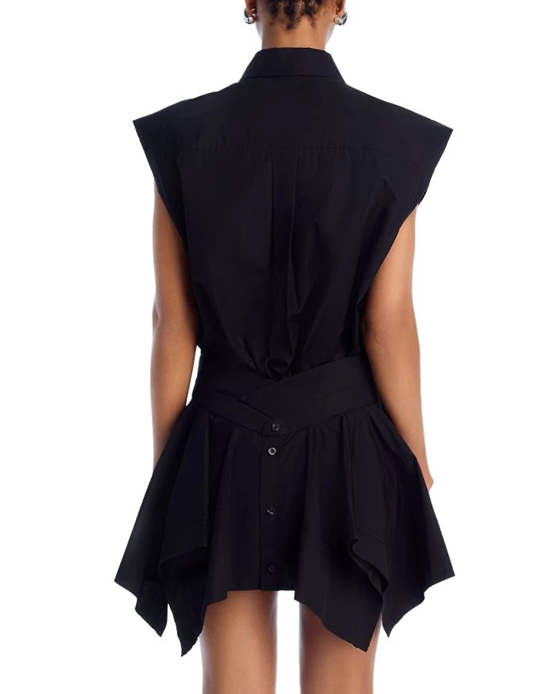 Cut Off Double Shirt Dress
