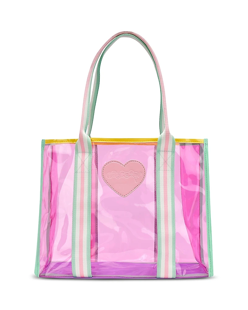 Iscream Color Block Clear Tote Bag