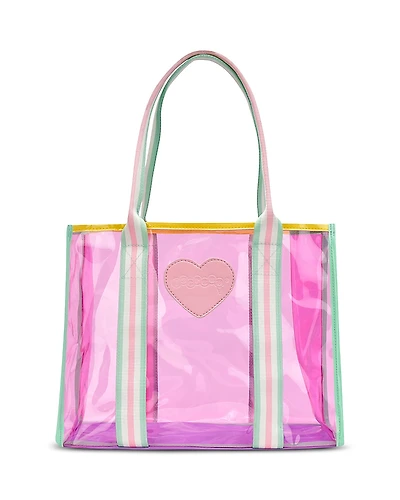 Iscream Color Block Clear Tote Bag