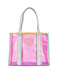 Iscream Color Block Clear Tote Bag