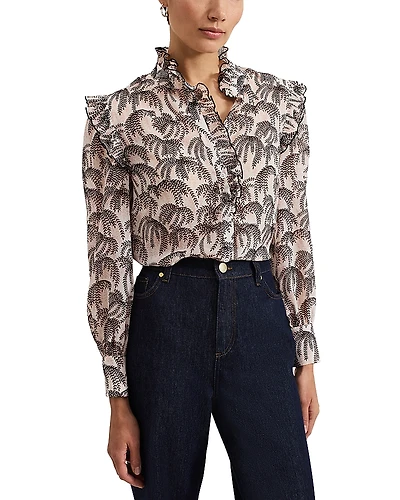 Phase Eight Serena Frill Blouse