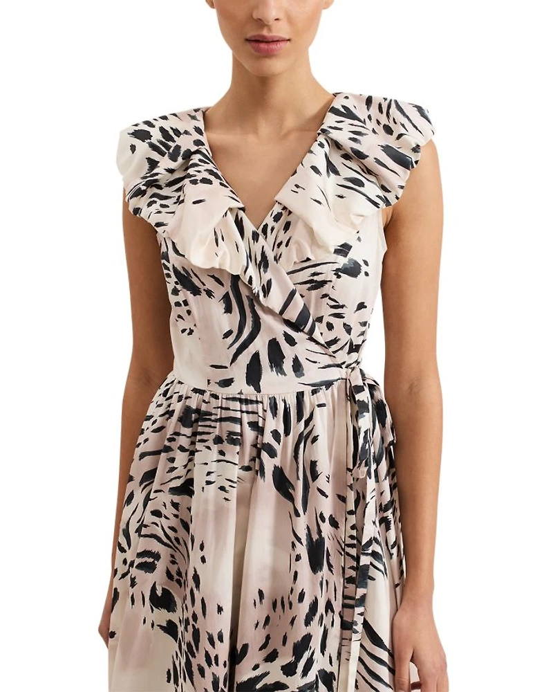 Trix Leopard Wrap Dress