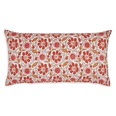John Robshaw Yavi Coral Bolster Pillow with Insert