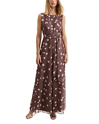 Phase Eight Maxine Chiffon Dot Print Jumpsuit