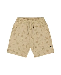 Deux par Deux Boys' Printed French Terry Short - Little Kid