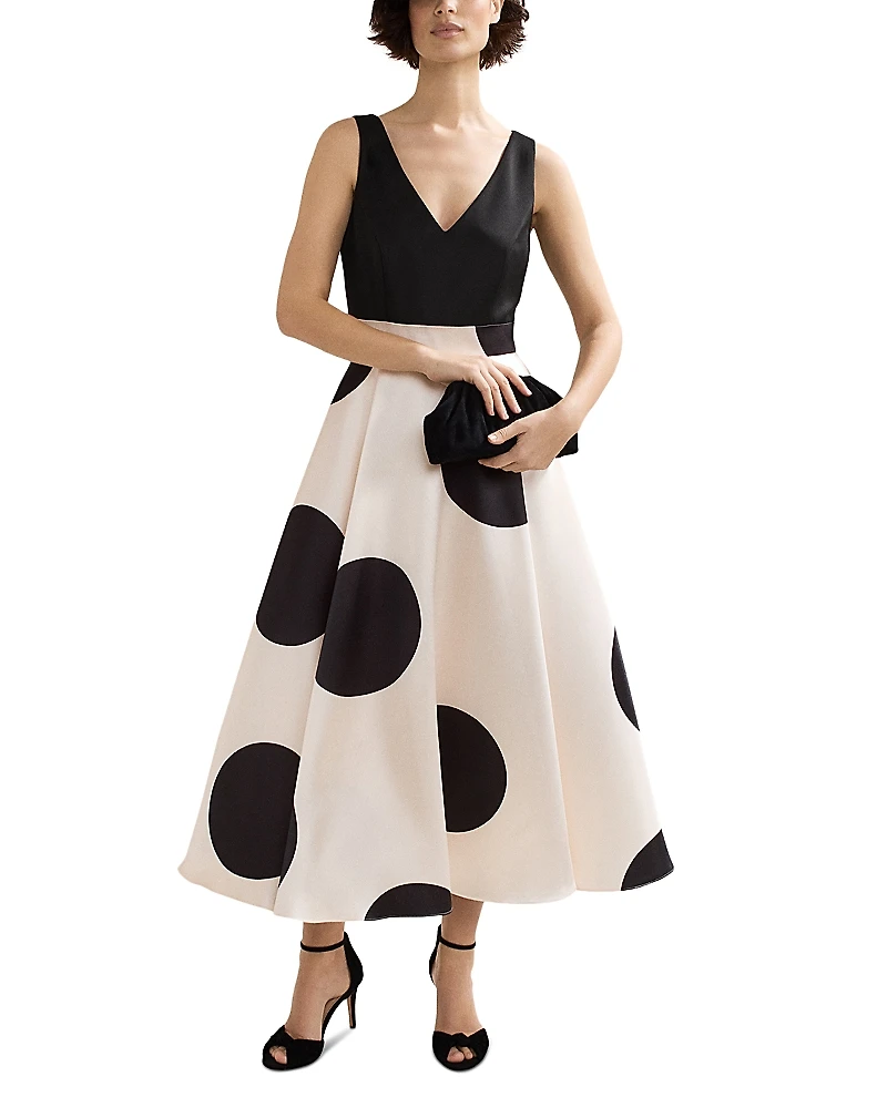 Phase Eight Delie Polka Dot Skirt Dress
