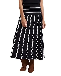 Phase Eight Liz Pleated Scalloped Skirt