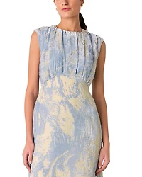 Devore Swirl Velvet Midi Dress