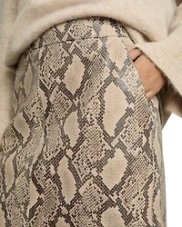 Missa Snake Leather Pencil Skirt