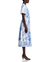 Puffed Sleeve Shirtdress