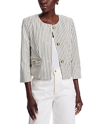 Button Front Cropped Jacket