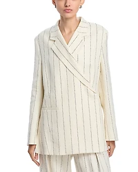 Boss Janka Linen Blend Relaxed Fit Suit Jacket
