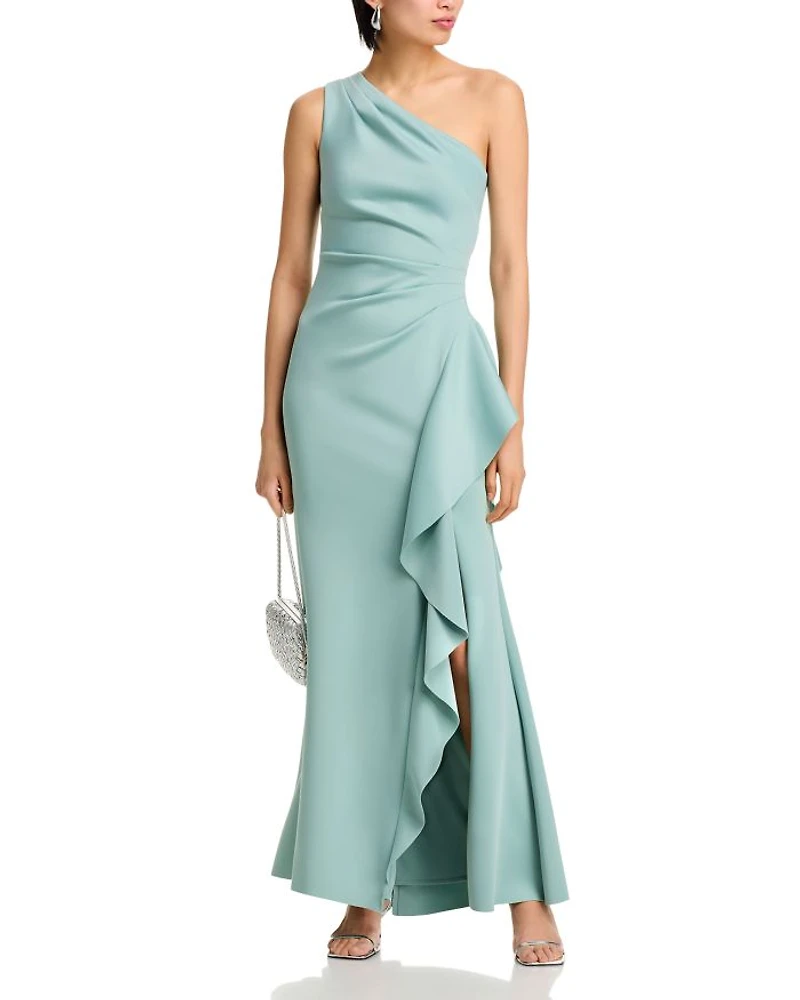 One Shoulder Ruffled Dress