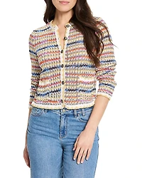 Nic+Zoe Coastal Crochet Knit Jacket