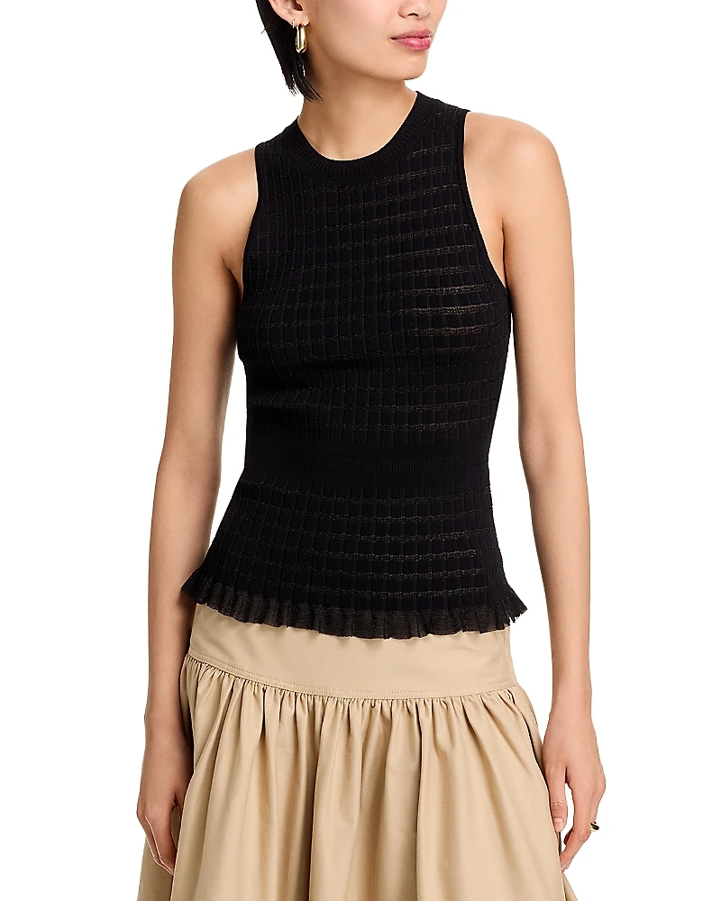 3.1 Phillip Lim Ruffled Hem Tank Top