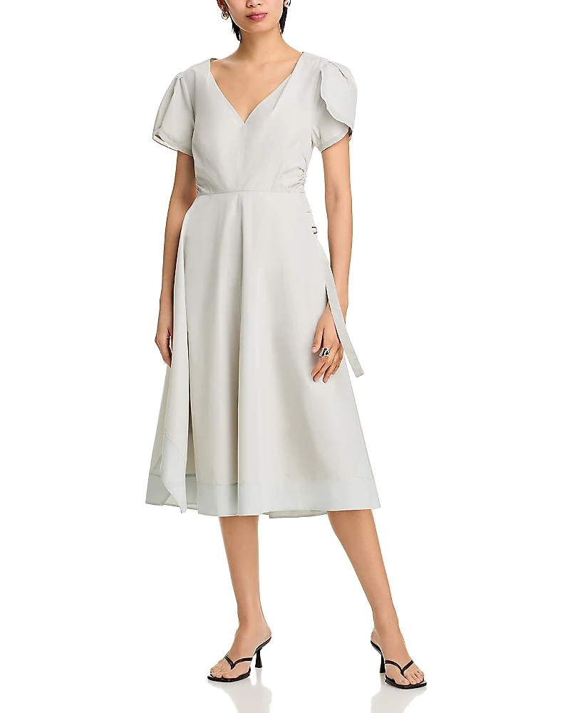 3.1 Phillip Lim Soft Tulip Sleeve V Neck Dress