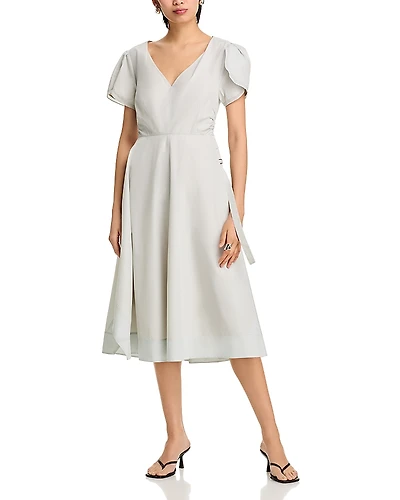 3.1 Phillip Lim Soft Tulip Sleeve V Neck Dress