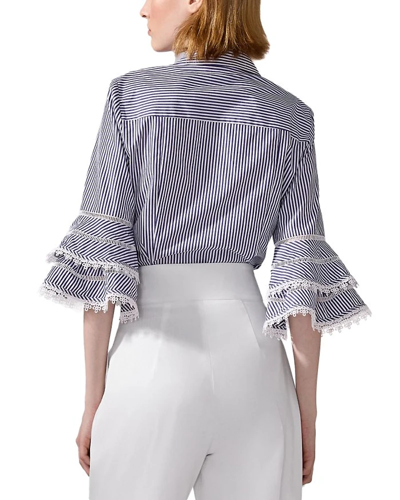 Tiered Ruffled Sleeve Blouse