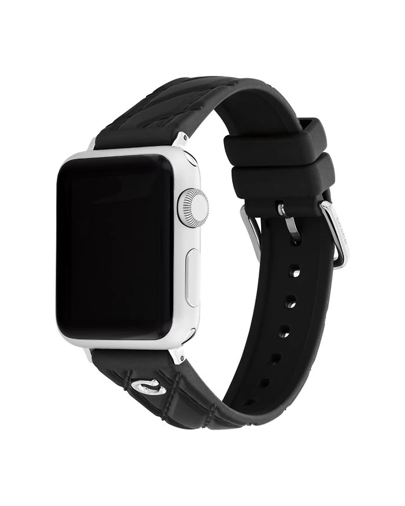 COACH Apple Watch® Black Silicone Strap, 38/40/41mm & 42mm