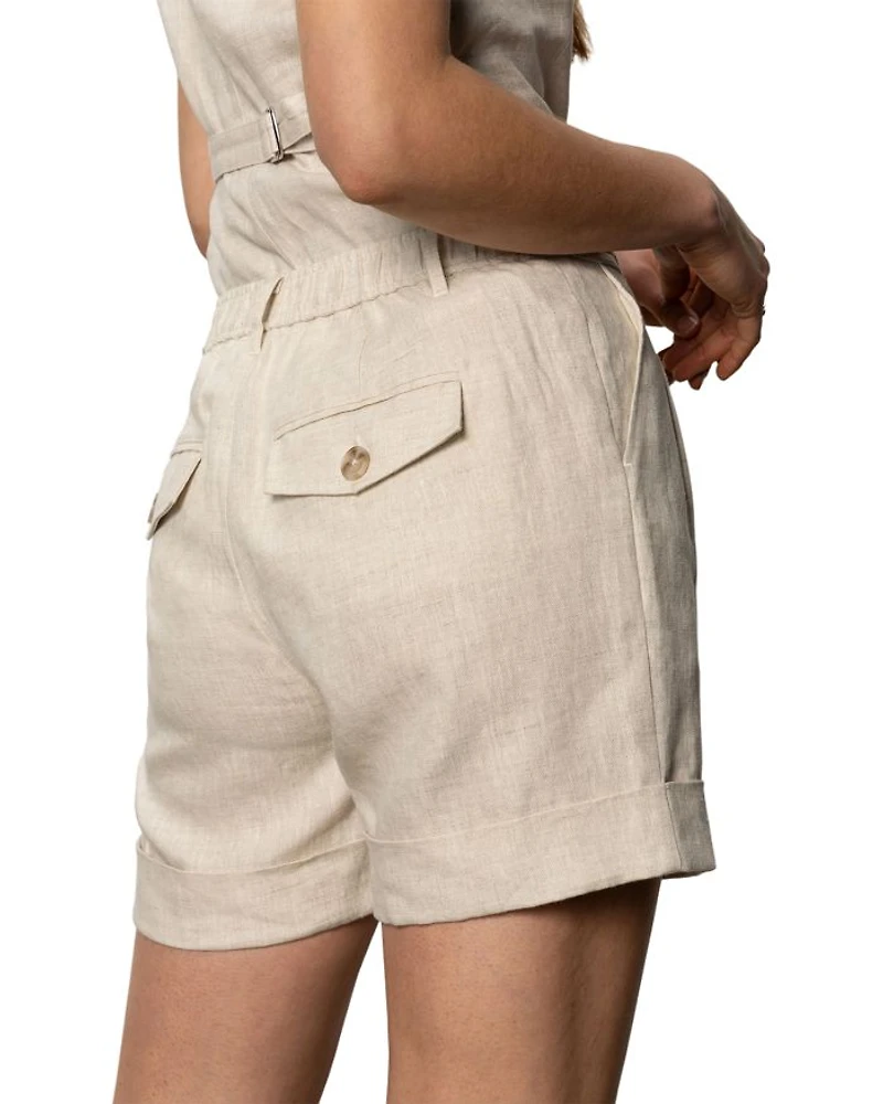 Caravan Linen Cuffed Shorts