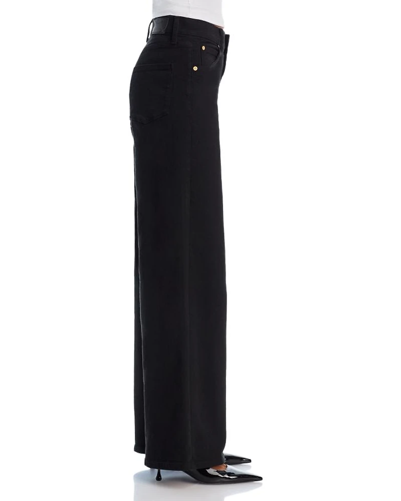 Sagit High Rise Wide Leg Jeans Black