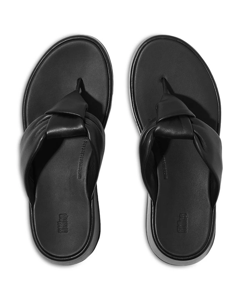 Women's F-Mode Almond Toe Knotted Strap Thong Sandals