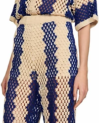 Two Tone Open Weave Pants