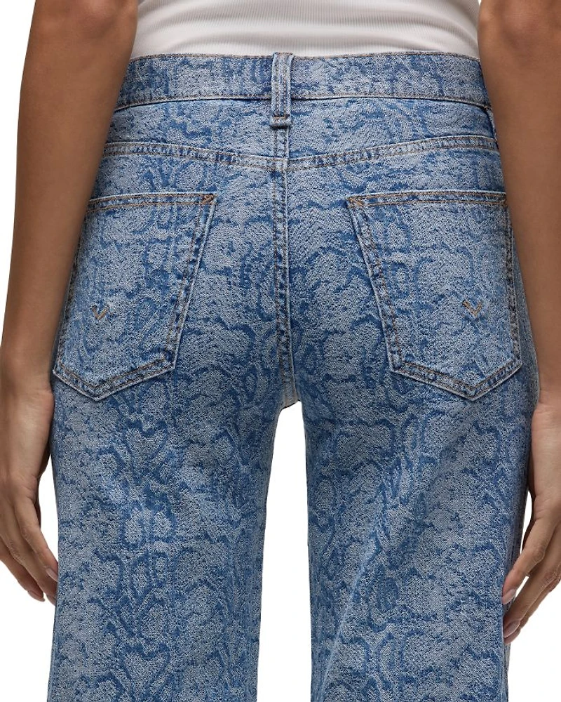 Rosie High Rise Ankle Wide Leg Jeans Venom