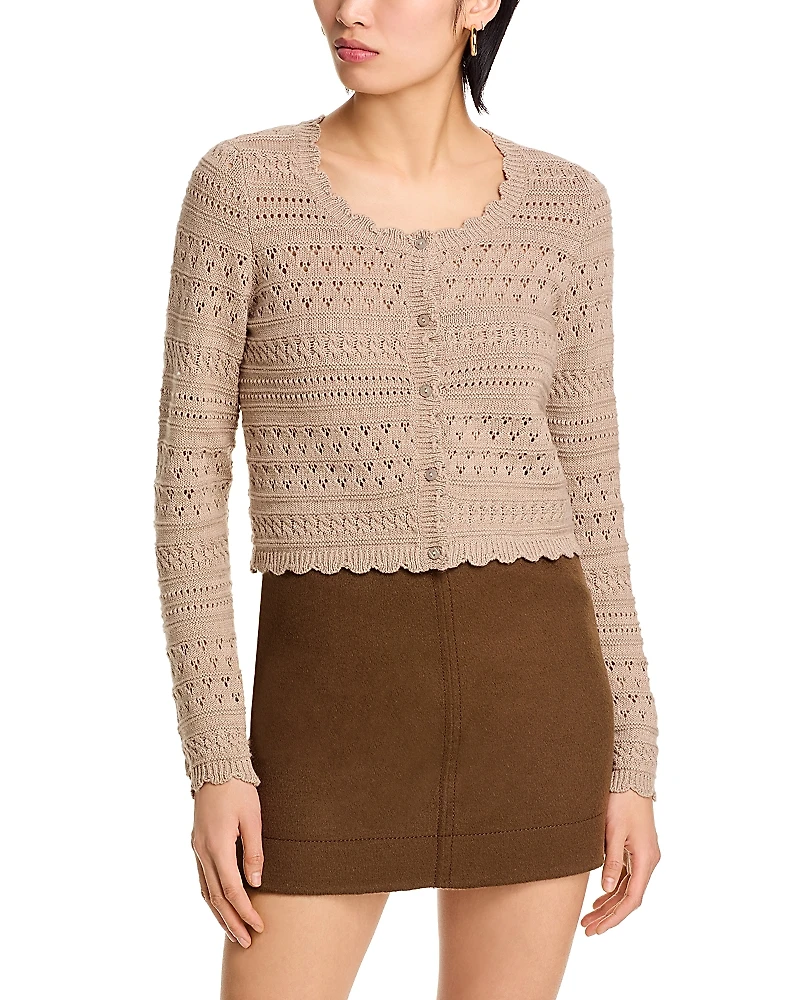 Aqua Scoop Neck Cardigan - Exclusive