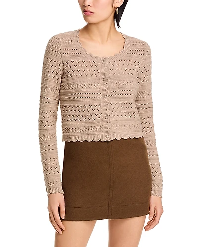 Aqua Scoop Neck Cardigan - Exclusive