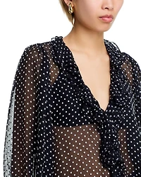 Betsie Polka Dot Print Top