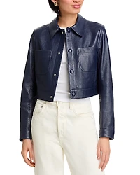 Frame The Small Leather Slim Fit Jacket