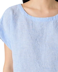 Ballet Neck Linen Top