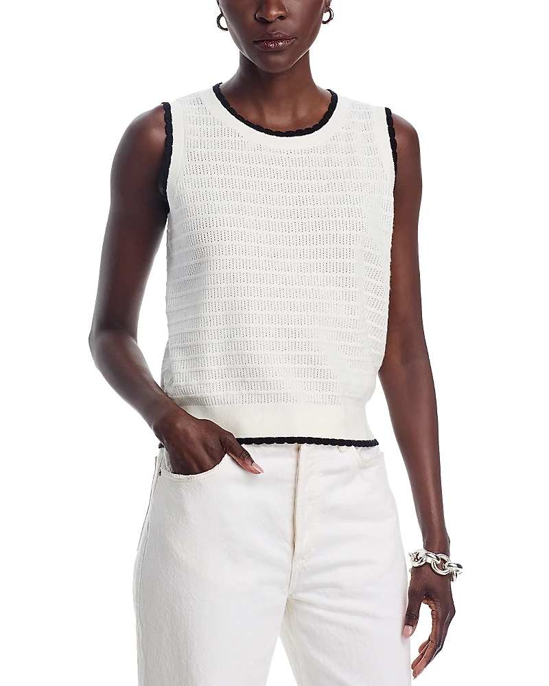 Sioni Sleeveless Tip Sweater Top