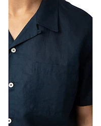 Regular Fit Linen Camp Shirt