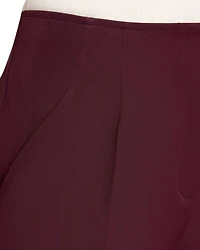 Della Staight Leg Pants with Slanted Pockets Fluid Techno Crepe