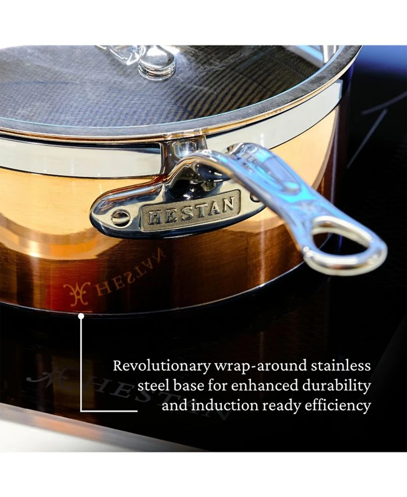 CopperBond® -Quart Induction Copper Saucepan with Lid