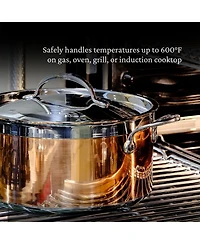 CopperBond® 6.0qt Induction Copper Stockpot with Lid