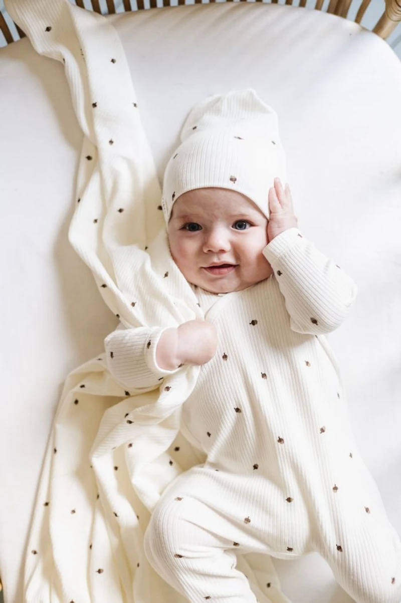 Unisex Cotton Ribbed Zipper Footie - Baby